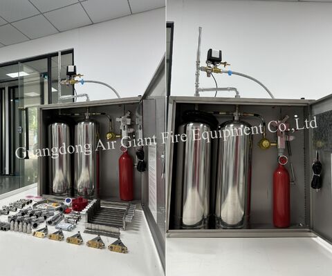 جودة  Wet Chemical Kitchen Fire Extinguishing System Single And Double Bottle Group مصنع
