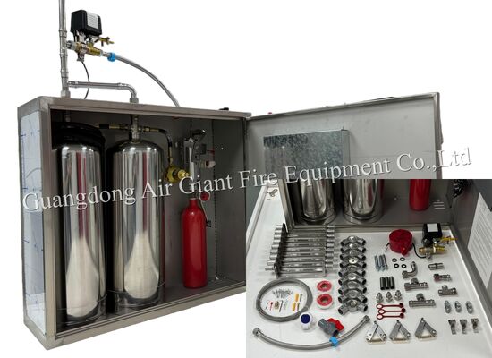 جودة  Double Bottles Automatic Protection Restaurant Fire Suppression System مصنع