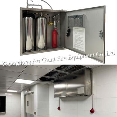جودة  Double Bottles Commercial Kitchen Hood Fire Suppression System For Grease Ducts مصنع