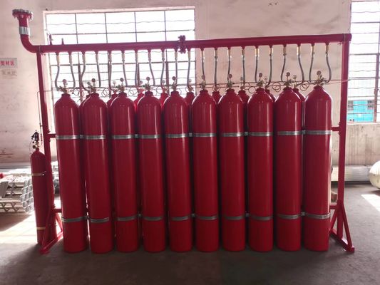 IG541 نظام مكافحة الحرائق للغازات الخاملة مع الكشف عن اللهب 200-300 بار 10-50 درجة مئوية